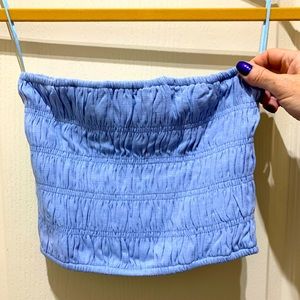 Two Cumberland women’s medium blue quilted tube top NEW